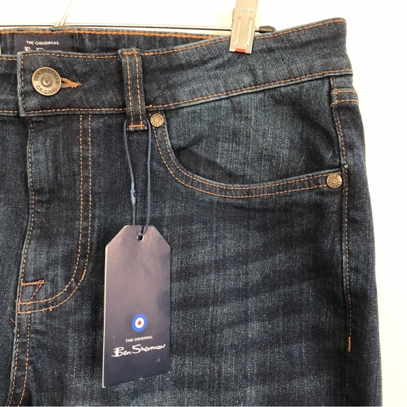 NWT Men’s Ben Sherman Slim Fit Mid Rise Dark Wash Jeans, Size 32W x 34L - Picture 5 of 16